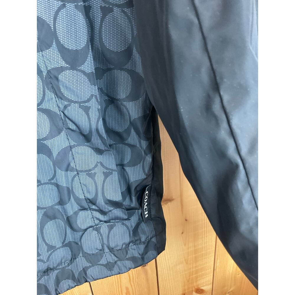 Coach Signature Full Zip Windbreaker Jacket, *SIZE XXL*- Charcoal/Black - Picture 3 of 6